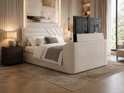 Chicago Beige Ottoman Storage TV Bed